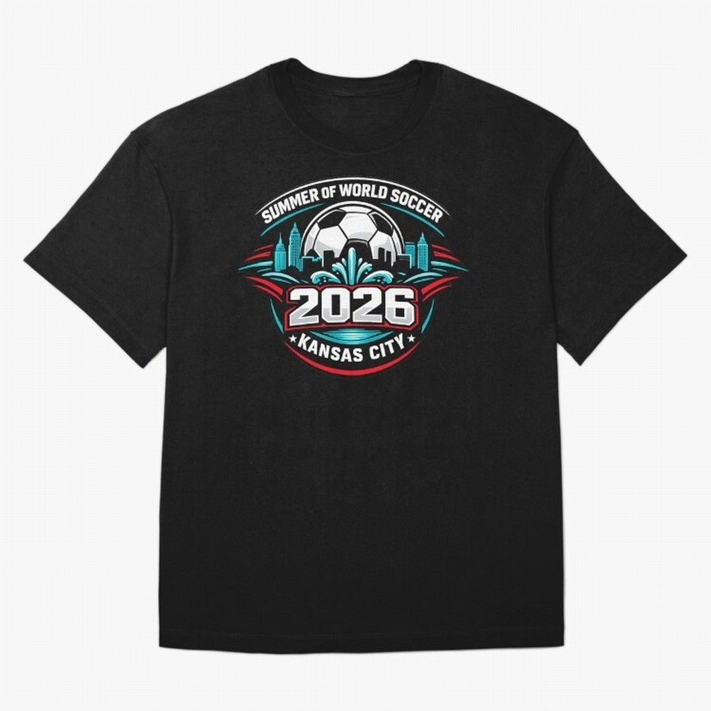 World Soccer Tournament Cup 2026 Kansas City Oversized T-Shirt Bring Champion Energy into Global Football Passion for FIFA World Cup 2026 USA Canada Mexico, with Neymar, Haaland and Cristiano Ronaldo, England and Germany, Stadium Chants, National