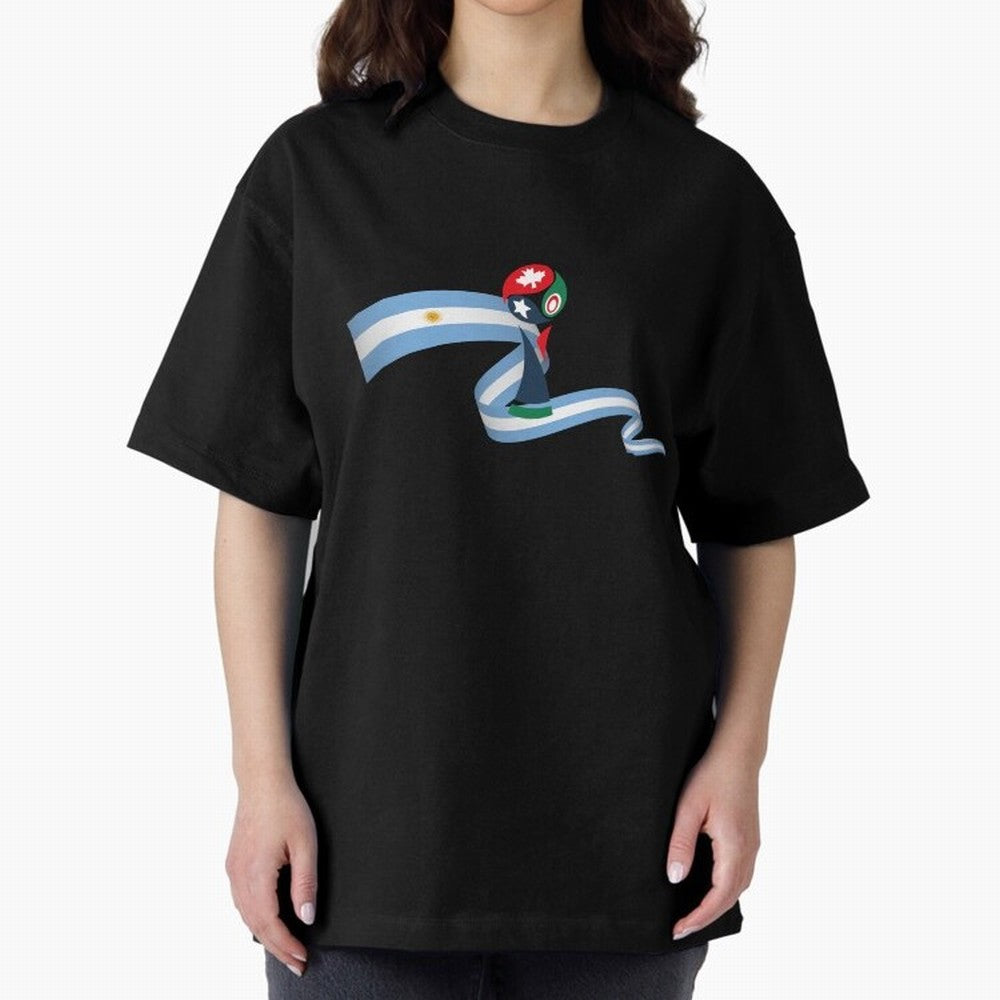 World Cup 2026 Team Argentina Oversized T-Shirt Remember Match Day Hype around FIFA World Cup 2026, Neymar, Haaland and Cristiano Ronaldo, England and Germany, Worldwide Fan Energy, Dramatic Goals, Stadium Lights and Championship Celebrations;