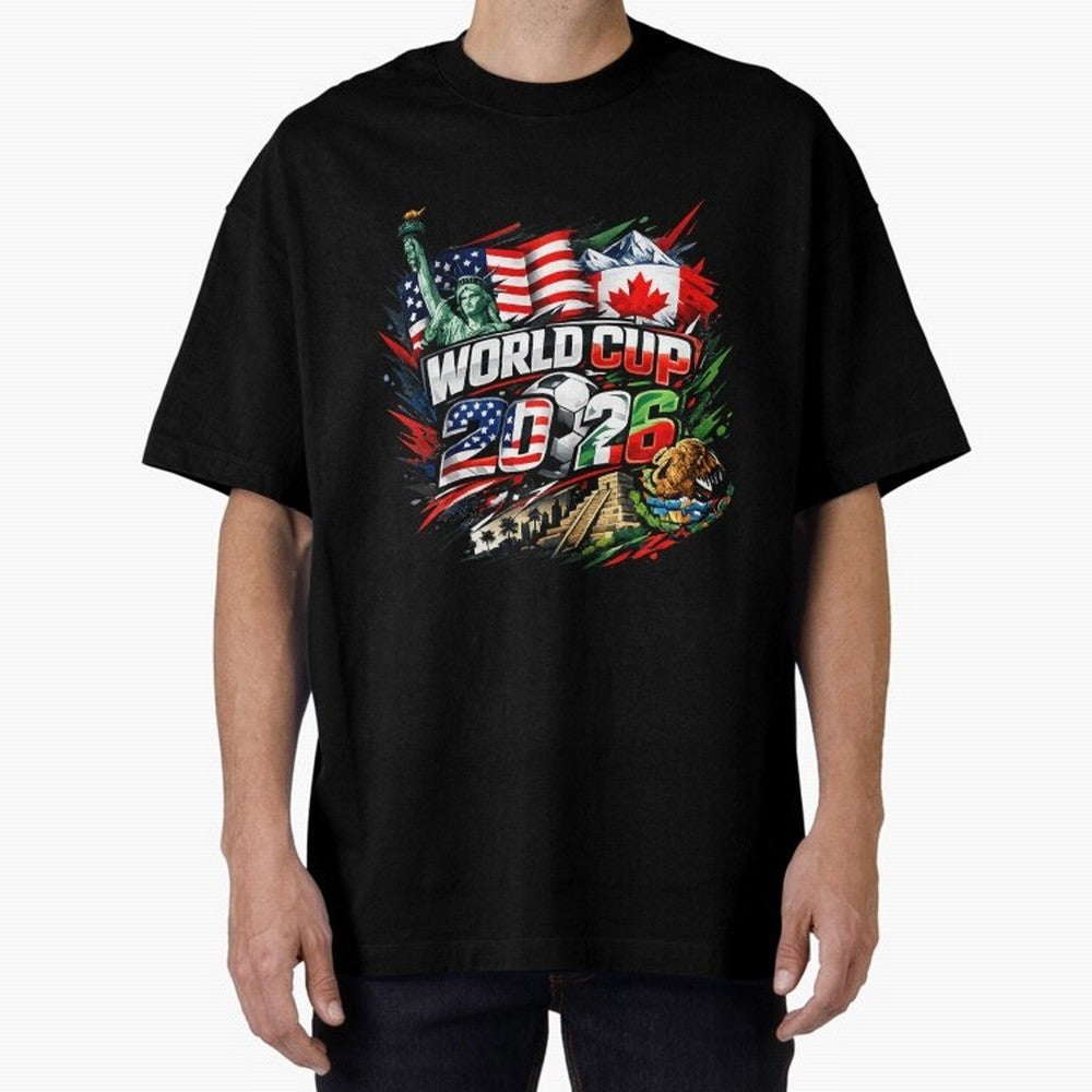 2026 North America Football Championship Oversized T-Shirt Feel the Roar of FIFA World Cup 2026 Made for Messi, Netherlands Energy, Fan Favorite Moments, National Team Passion, Big Match Drama and Soccer History; Perfect for Supporters Who Want